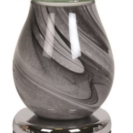 Grey swirl touch lamp aroma burner