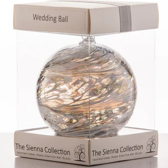 10cm wedding ball pastel silver
