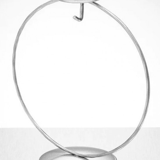 Display stand circular tea light silver