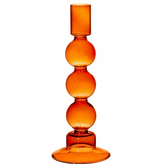 Bubble dinner candle holder red