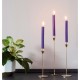 8" rustic dinner candle- purple