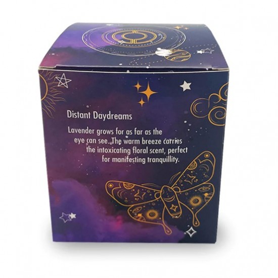 Celestial Gemstone Candle 200g with Amethyst Gems - Distant Daydreams