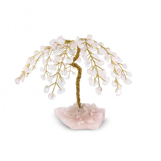 5" gemstone tree- Rose quartz