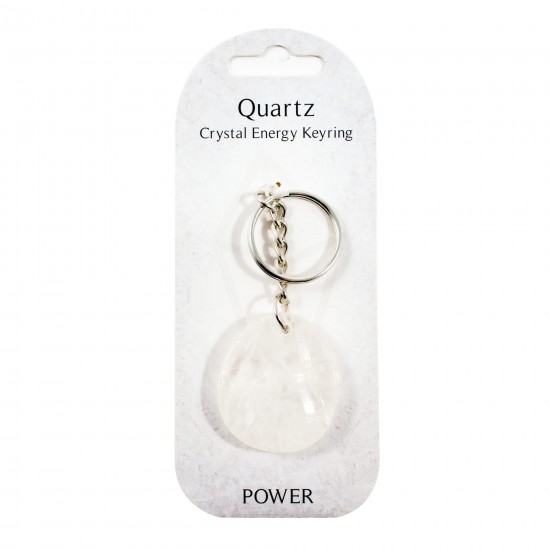 Crystal energy Keyring- Quartz