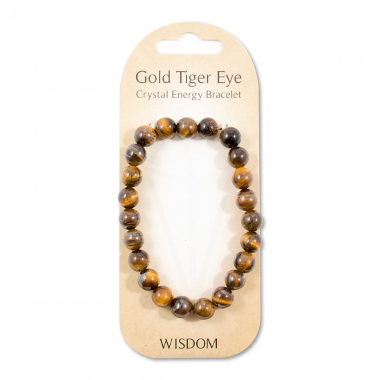 Crystal energy bracelet- Gold tiger eye