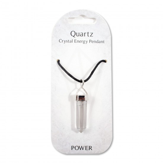 Crystal energy pendant- Quartz