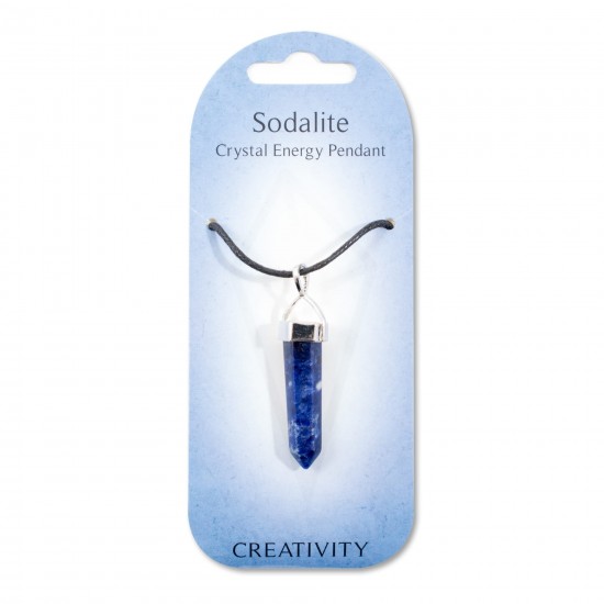 Crystal energy pendant- Sodalite