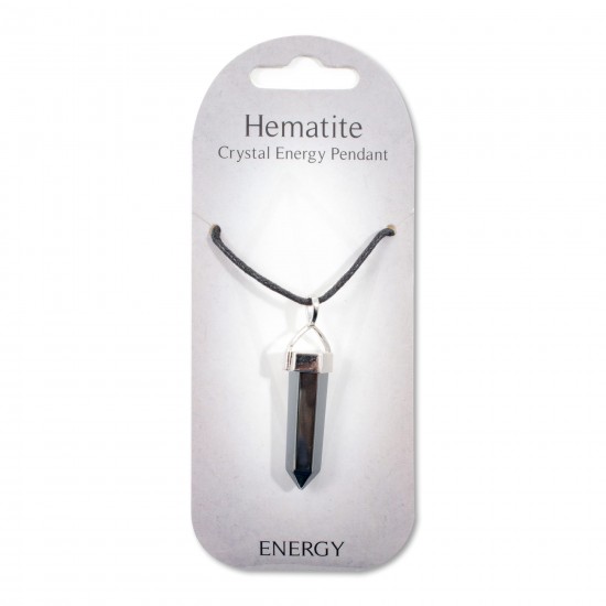Crystal energy pendant- Hematite