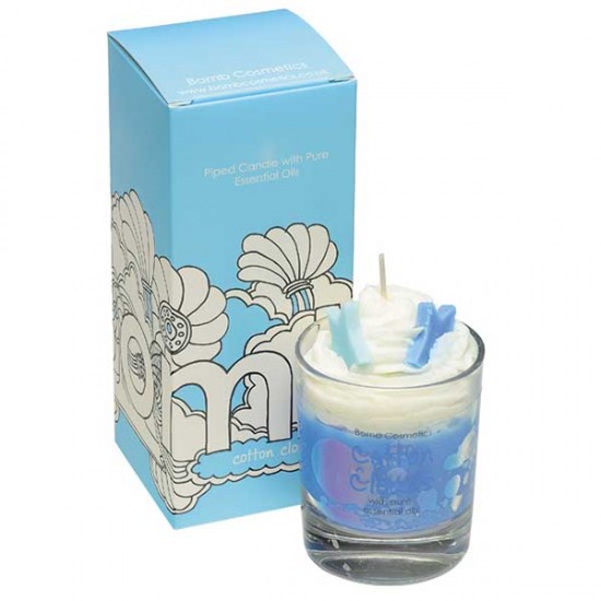 Cotton Clouds Piped Candle In Box