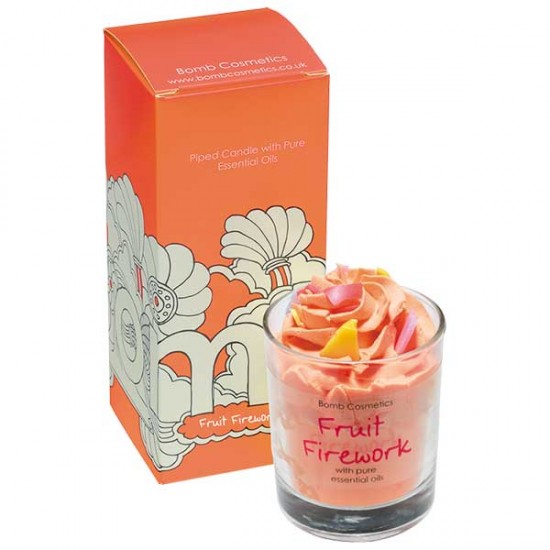 Fruit Firework Piped Candle In Box