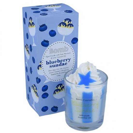 Blueberry Sundae Piped Candle In Box