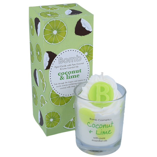 Coconut & Lime Piped Candle In Box