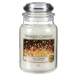 YANKEE CANDLE All is Bright Large Jar Candle, White