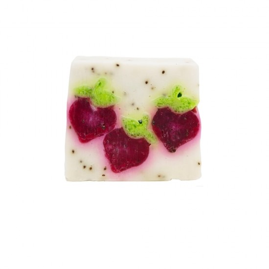 Berry bar soap slice