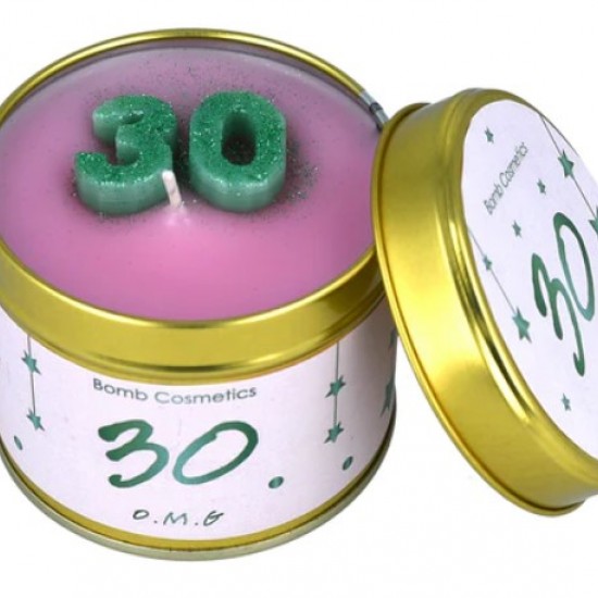 OMG 30th scented Tinned candle 